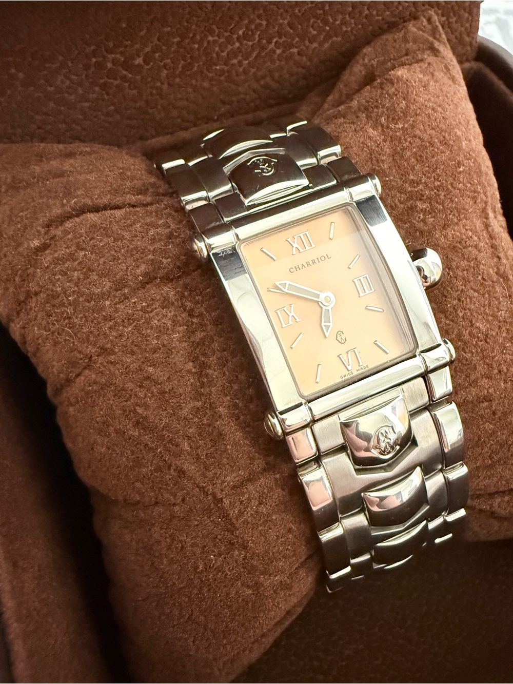 Philippe Charriol Stainless Steel Bracelet Watch - Peach Dial